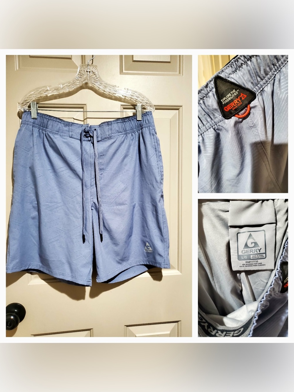 Gerry Men’s Light Blue Swim Board Shorts